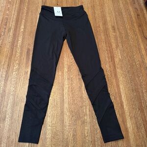NWT My Amelia James Black Moto Mesh High Waist Leggings Size Small